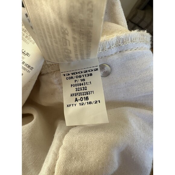 Abercrombie‎ & Fitch Jeans Men 32x32 Cream Speckled Vintage Stretch 90s Straight - Picture 10 of 11